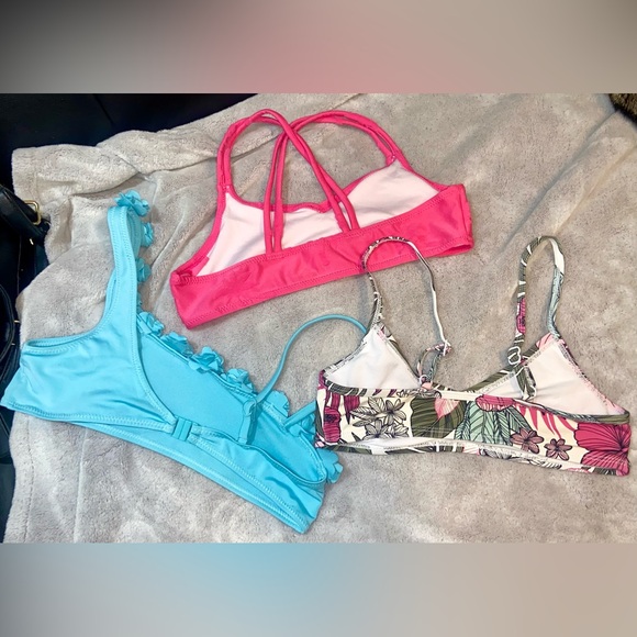 3 pc Bundle of 2 Zara & 1 Ardene Girls Bikini Tops Unused, no Bottoms Sz 9-10 - Picture 2 of 12